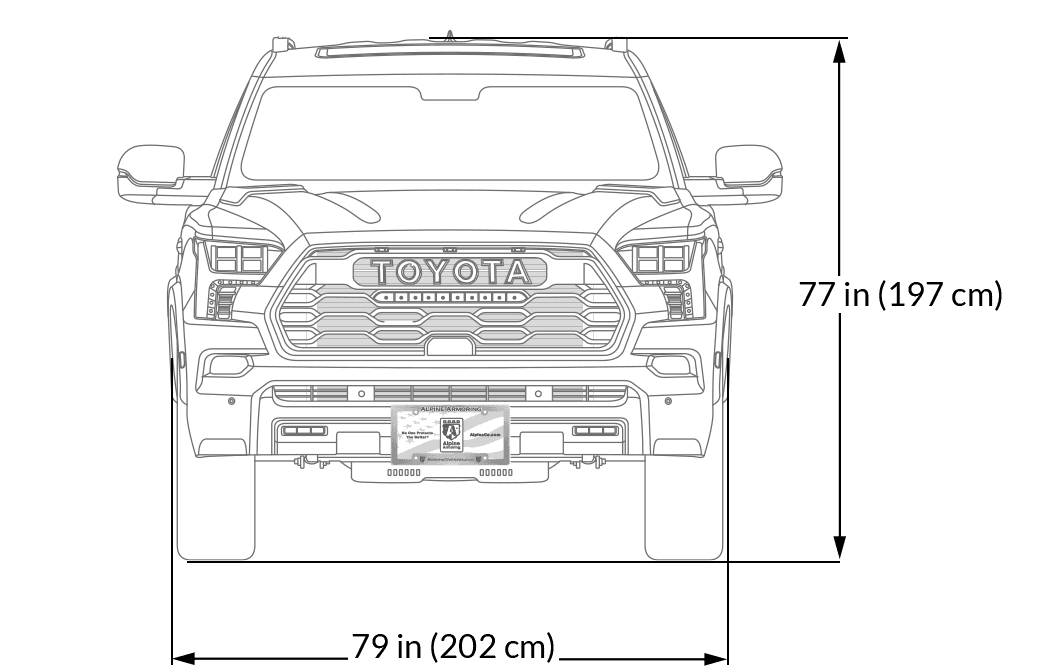 Front view specs of aToyota Sequoia Capstone SUV.