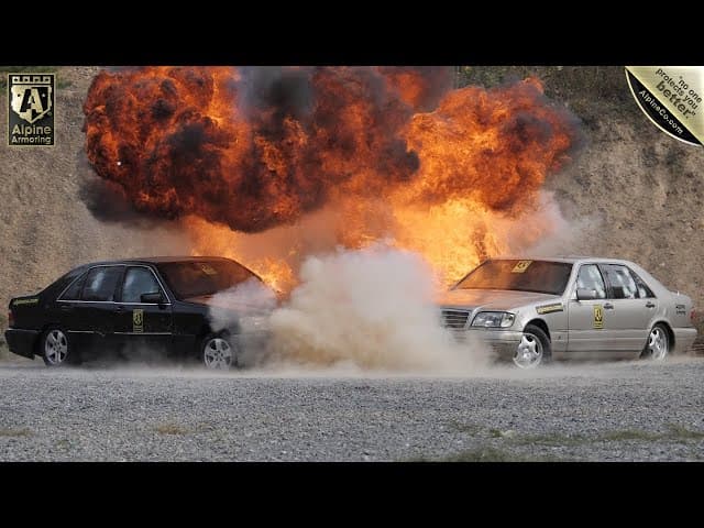 Bulletproof Vehicle Explosion Test